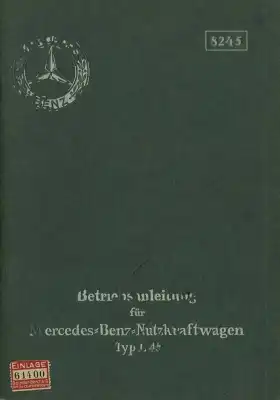 Mercedes-Benz L 45 Bedienungsanleitung 3.1928