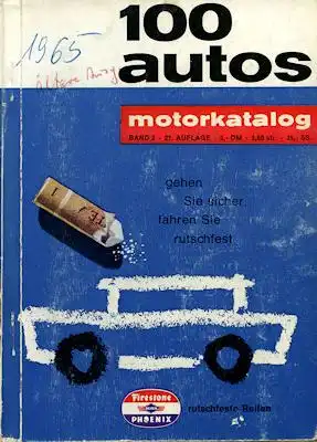 Motorkatalog 100 Autos Band 2 4.1965