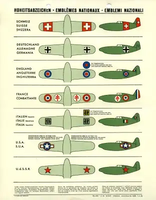Flugzeug-Beschreibungen der Schweizer Armee 1944