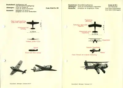 Flugzeug-Beschreibungen der Schweizer Armee 1944