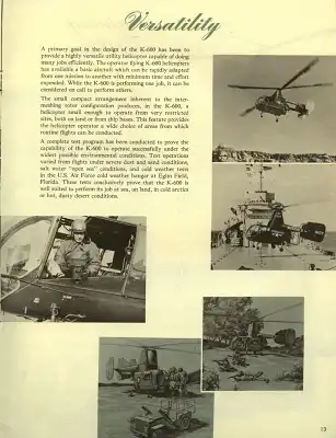 Kaman K-600 HOK-1 Helicopter Prospekt 1950er Jahre