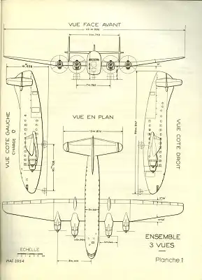 Breguet Type 763 Deux Ponts Prospekt 1954