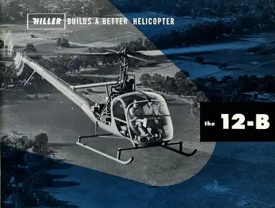 Hiller Helicopter 12-B Prospekt ca. 1953