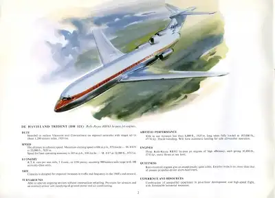 De Havilland Trident DH 121 Prospekt 1962