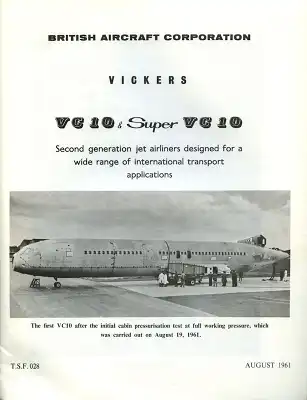 Vickers VC 10 und Super VC 10 Prospekt 1961