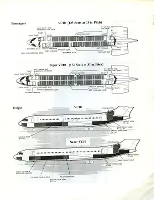 Vickers VC 10 und Super VC 10 Prospekt 1961