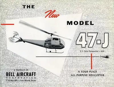 Bell Aircraft Helicopter 47 J Prospekt 1950er Jahre