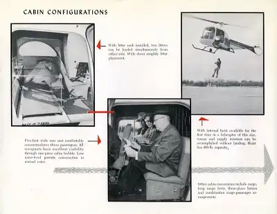 Bell Aircraft Helicopter 47 J Prospekt 1950er Jahre