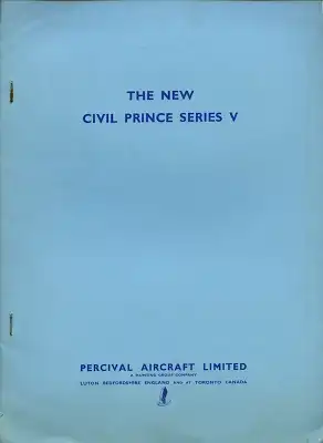 Percival Civil Prince Series V Prospekt 1953