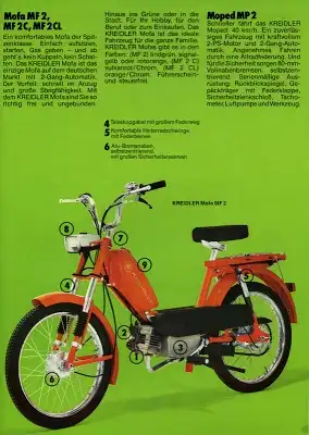 Kreidler Programm Mofa Mopeds 1975