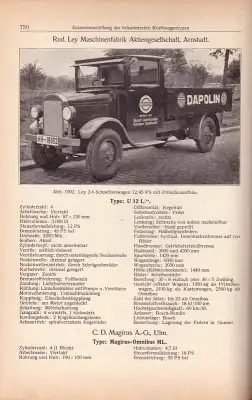 Wolfram, Paul Die Motor-Fahrzeuge ca. 1931