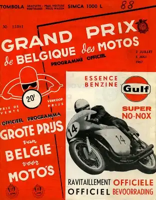 Programm Spa-Francorchamps 2.7.1967