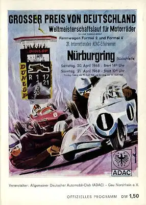 Programm Nürburgring 20.4.1968