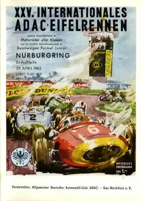 Programm Nürburgring 29.4.1962