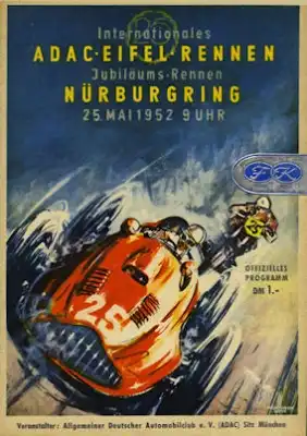Programm Nürburgring 25.5.1952