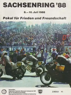 Programm Int. Sachsenringrennen 8.7.1988