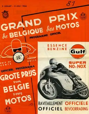 Programm Spa-Francorchamps 3.7.1966