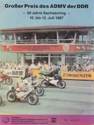 Programm Int. Sachsenringrennen 10.7.1987