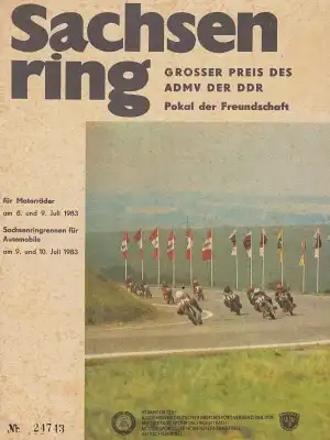 Programm Int. Sachsenringrennen 8.7.1983