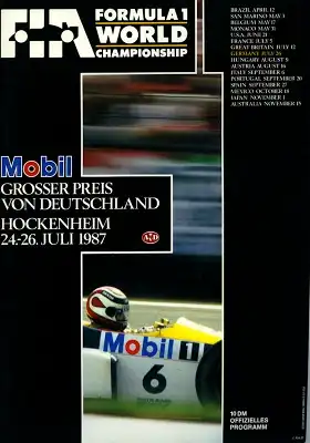Programm Hockenheimring F 1 26.7.1987