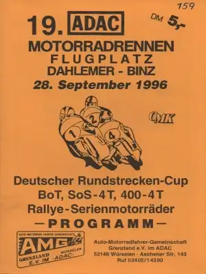 Programm + Ausschreibung Dahlemer-Binz 1996