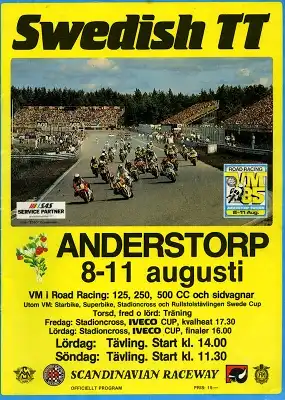 Programm Anderstorp / S 8.8.1985