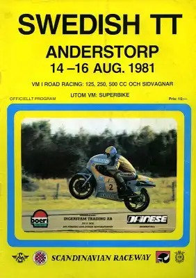 Programm Anderstorp / S 14.8.1981