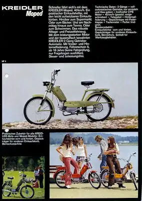 Kreidler Programm Mofa Mopeds 1973