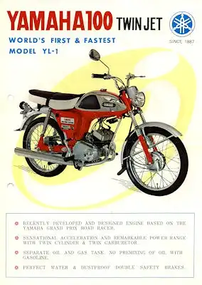 Yamaha Twin Jet Model YL-1 Prospekt 1960er Jahre