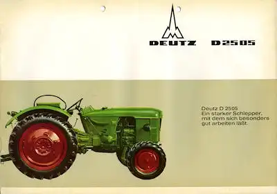 Deutz D 2505 Schlepper Prospekt 3.1966
