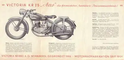 Victoria KR 25 Aero Prospekt 1950