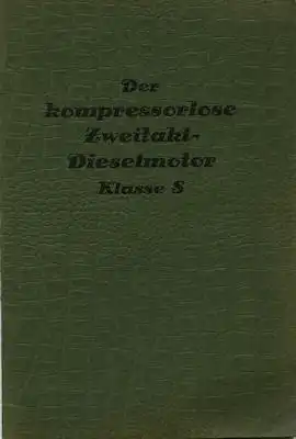 EMW Dieselmotor Klasse 5 Bedienungsanleitung 1930er Jahre