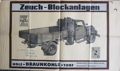 Zeuch Lkw Generator Plakat 1940er Jahre