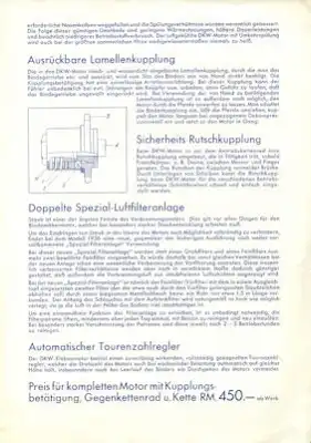 DKW Einbaumotor Prospekt 3.1936