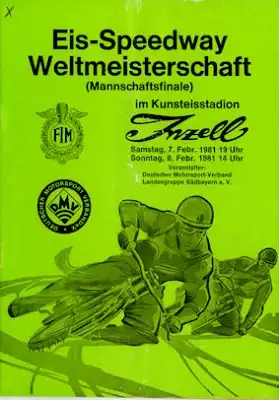 Programm Inzell Eisspeedway 7.2.1981