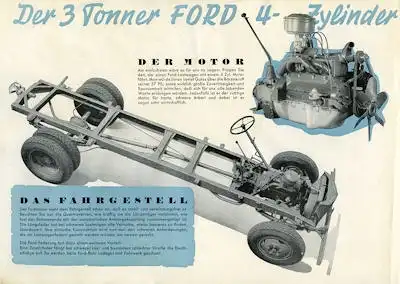 Ford 3 Tonner Typ Ruhr Prospekt ca. 1950