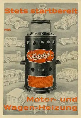 Katalyt Motor- und Wagenheizung 3 Prospekte 1930er Jahre