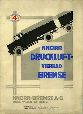 Knorr Druckluft Vierrad Bremse ca.1925