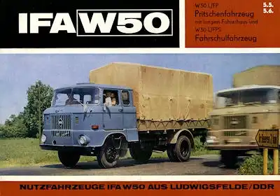 IFA W 50 L/FP Pritschenfahrzeug Prospekt 1973
