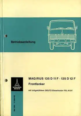 Magirus 135 D 11/12 F Bedienungsanleitung 1969