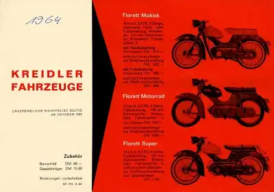 Kreidler Preisliste 3.1964