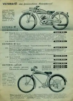 Victoria Fahrrad Programm 1938