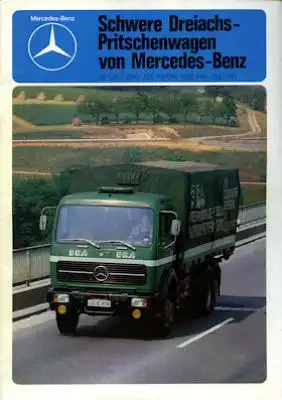 Mercedes-Benz 3 Achs Pritschenwagen Prospekt 10.1977