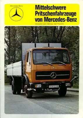 Mercedes-Benz Mittel schw. Pritschenwagen Mappe 1975