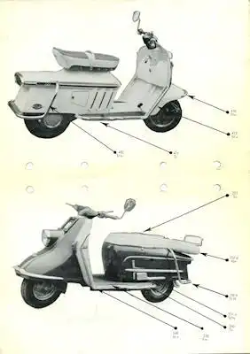 Heinkel 150 ccm Zubehör-Liste ca. 1962