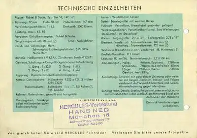 Hercules Modell 313 Prospekt 1951