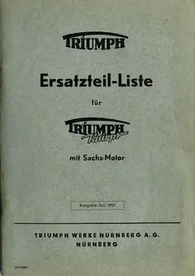 Triumph Knirps Ersatzteilliste 6.1955