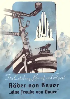 Bauer Fahrrad Prospekt 1930er Jahre