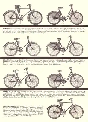 Bauer Fahrrad Prospekt 1930er Jahre