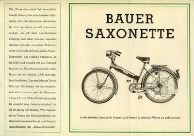 Bauer Saxonette Prospekt ca. 1939